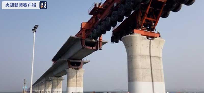 福廈高鐵集美特大橋跨集美大道連續梁順利合龍